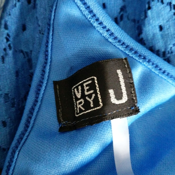 🏷️Very J | Blue Hi-Lo Sheath Dress / Size: Medium - Picture 6 of 6